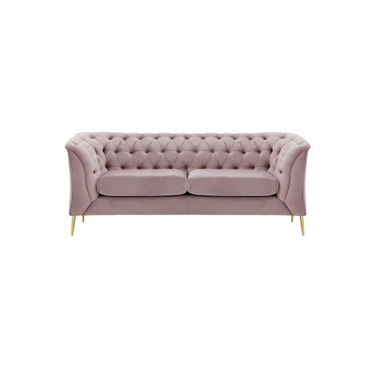 ZWEISITZER-SOFA Chesterfield Modern-Velluto 14 - Lila, Holz/Textil (183/74/80cm)