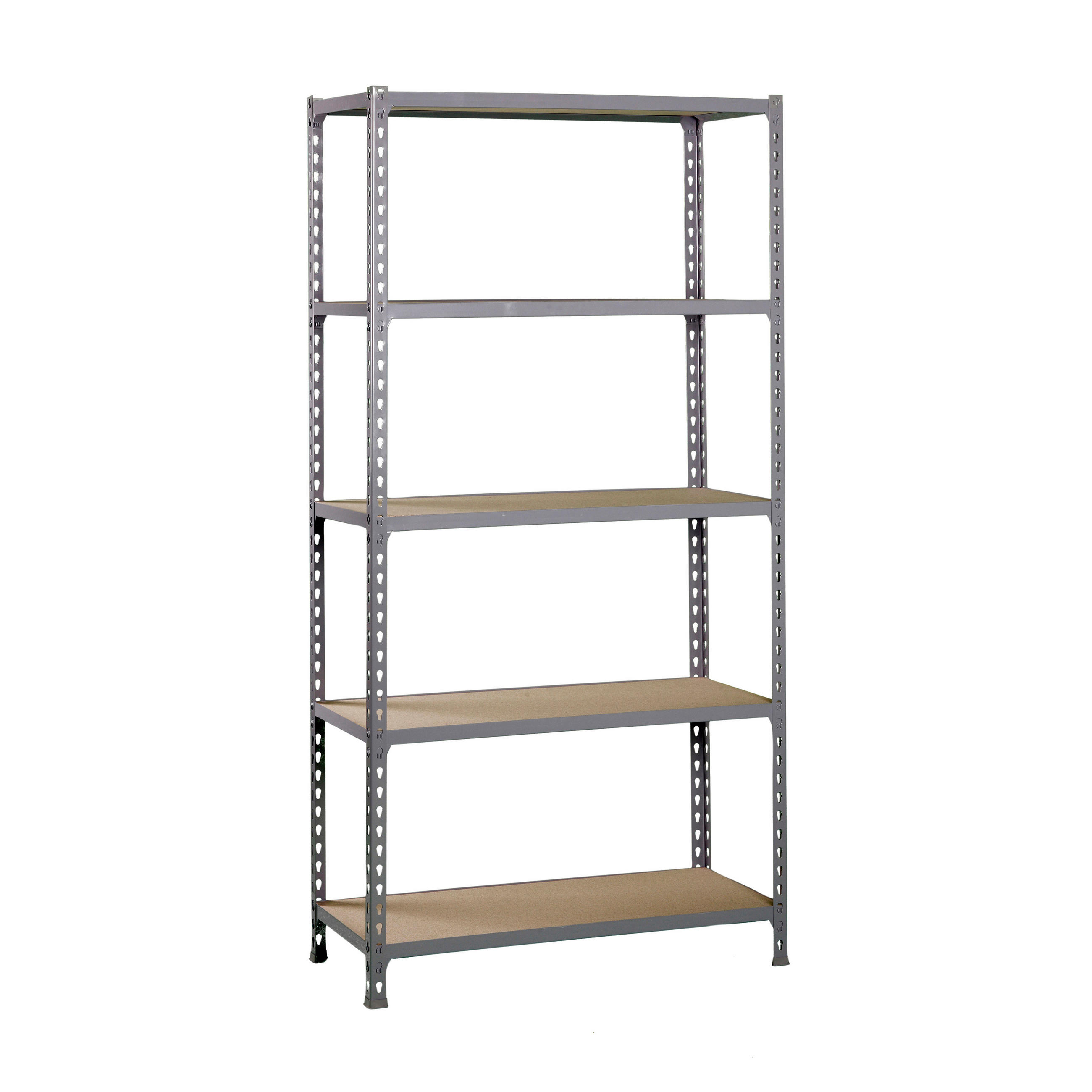 SCHWERLASTREGAL Big Muli HxBxT 200 x 120 x 30 cm 5 Fachböden Fachlast 200 kg Verzinkt - Silberfarben, Metall (120/200/30cm) - PROREGAL