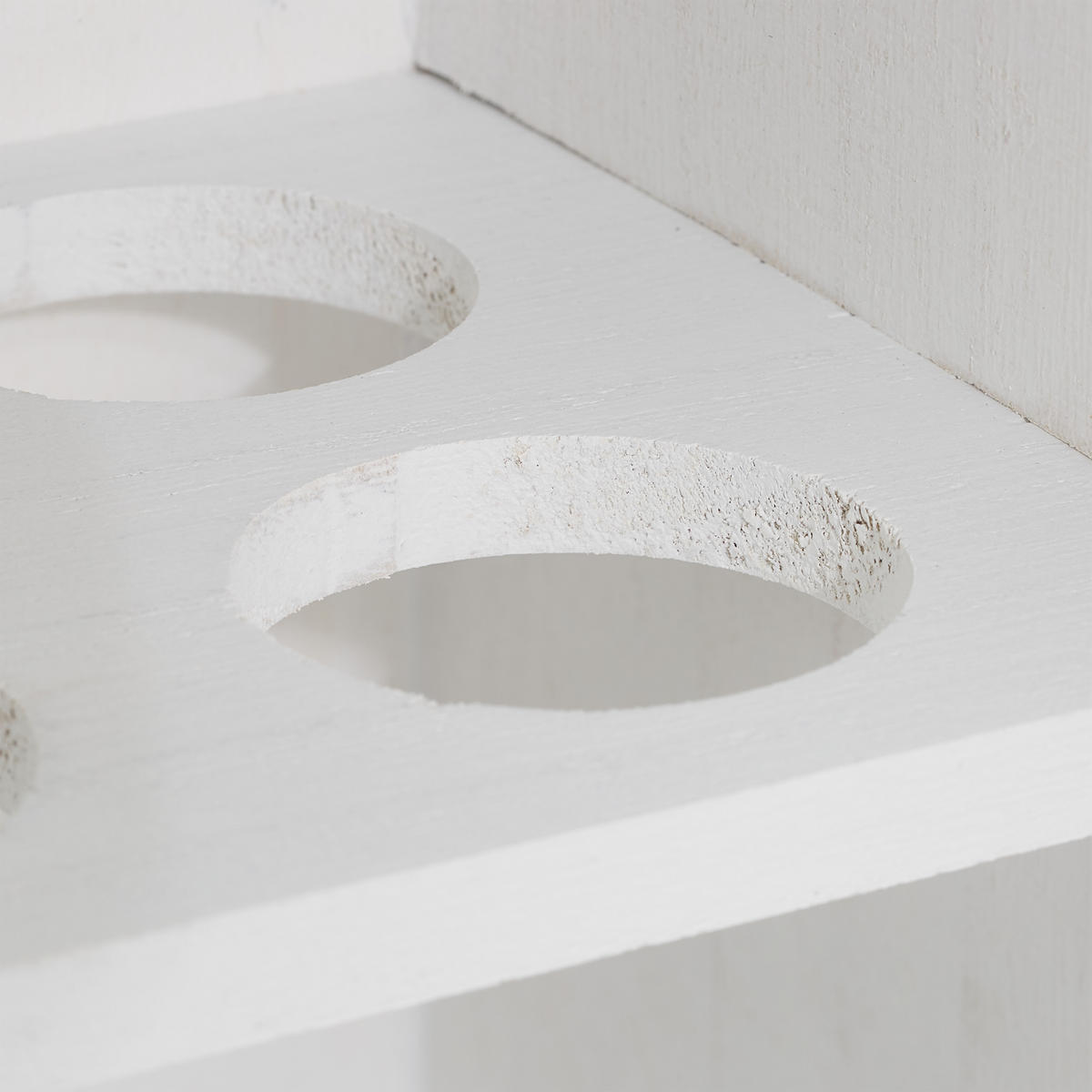 EIERSCHRANK - Weiß, Holz/Metall (18/25/12cm) - Relaxdays