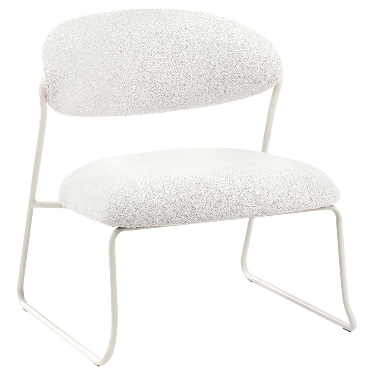 SESSEL 2er-Set Cremeweiß Kolsva - Weiß, Textil (64/71/61cm) - Beliani