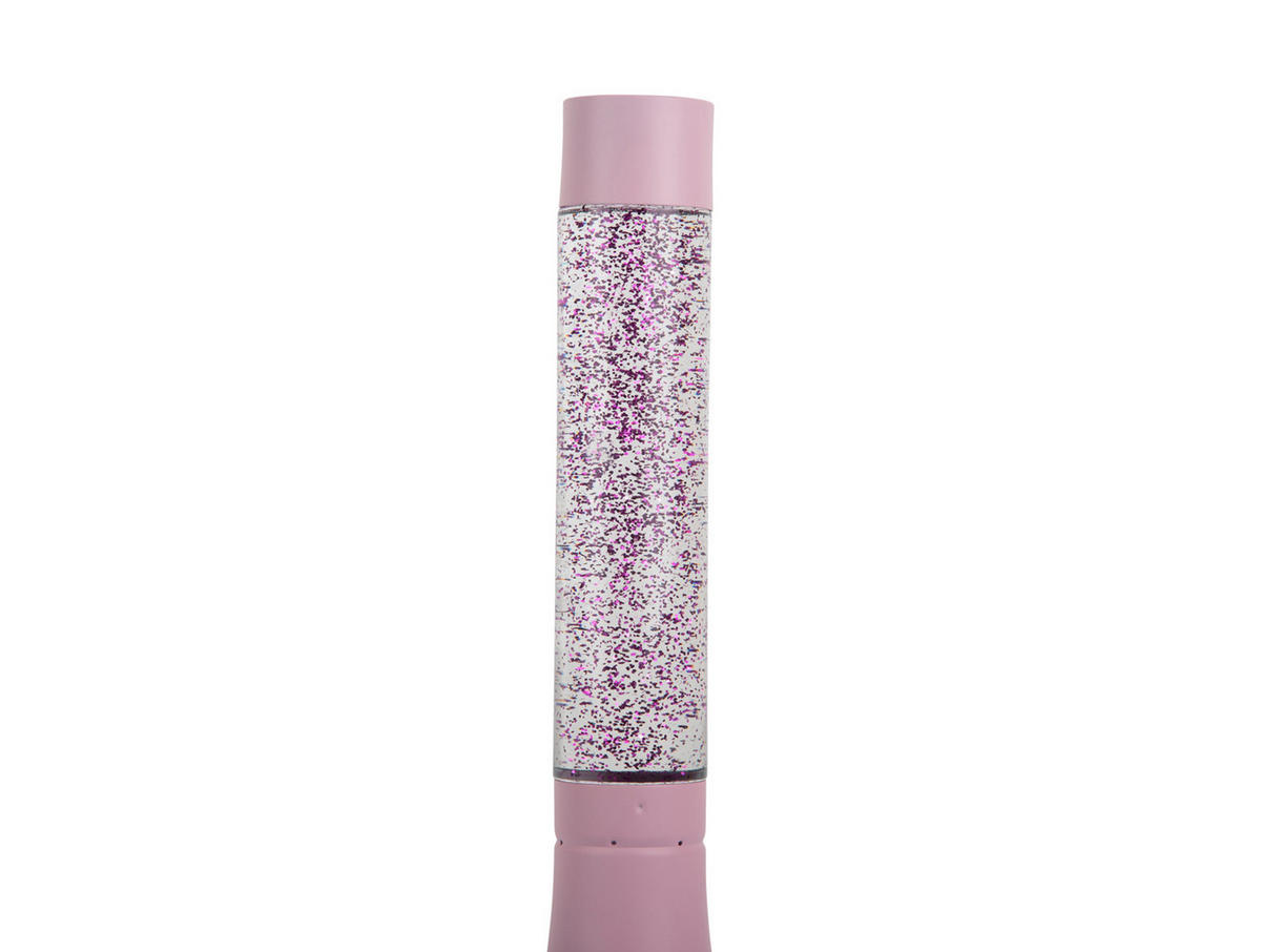TISCHLAMPE Astro Glitter 13/13/37 cm - Pink, Glas (13/13/37cm) - Leitmotiv