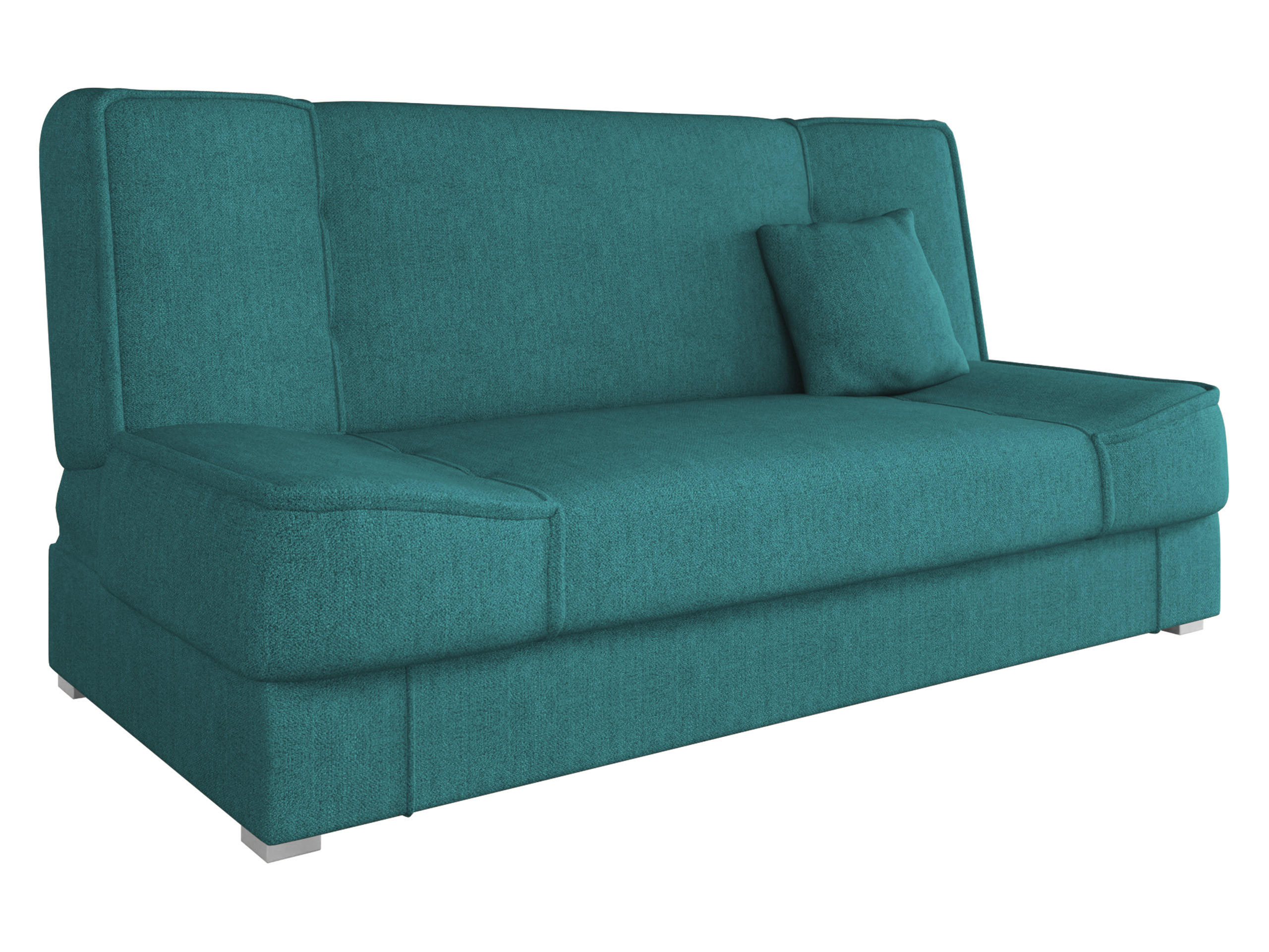 SCHLAFSOFA Gabi - Türkis/Silberfarben, Holz/Kunststoff (175/80/80cm) - MIRJAN24