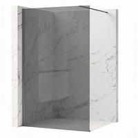 DUSCHWAND Rea Flexi Grey / Titan 100 - Titanfarben, Glas (120/100/195cm) - REA