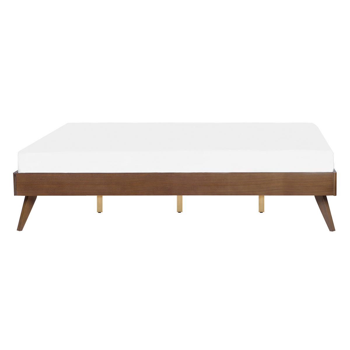 BETT 140/200cm Dunkler Holzfarbton Berric - Dunkelbraun, Holzwerkstoff (140/200cm) - Beliani