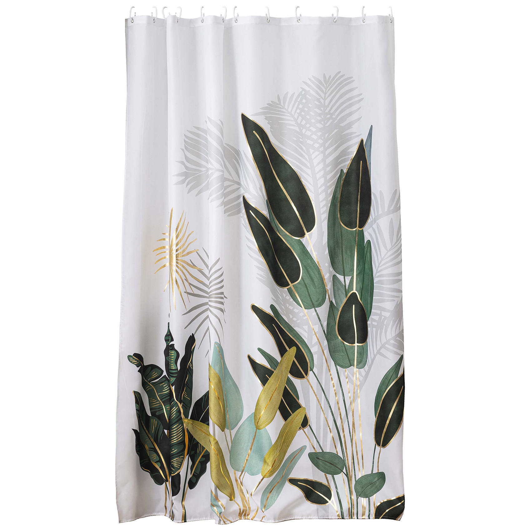 DUSCHVORHANG mit Haken Otika 180/200 cm - Grün, Textil (180/200cm) - Douceur d´intérieur