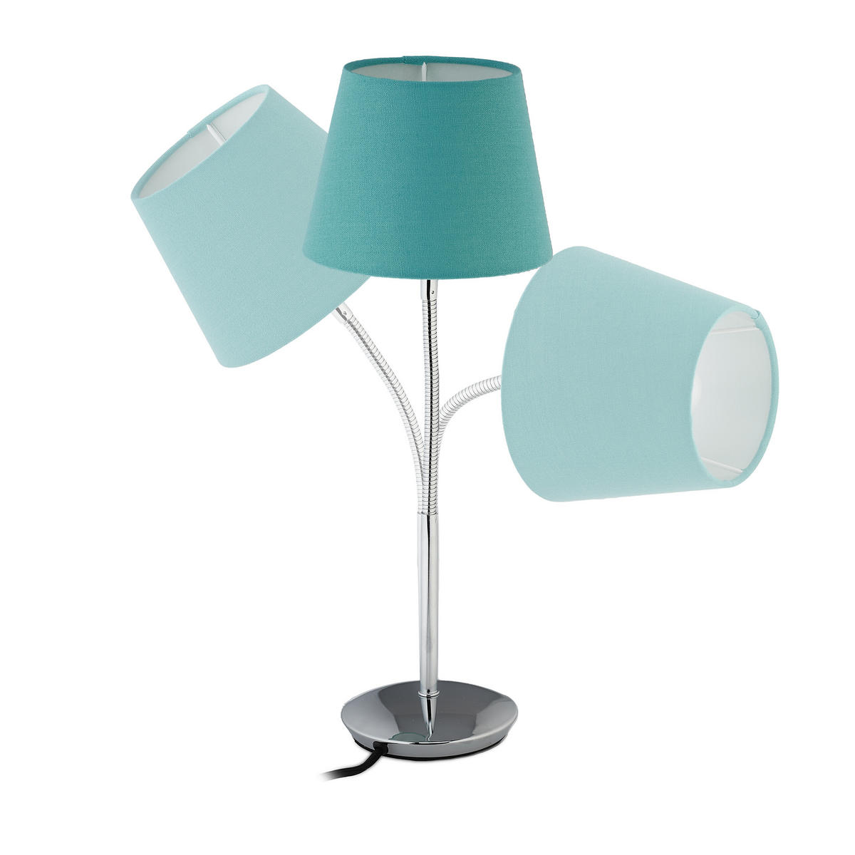 TISCHLAMPE - Multicolor, Textil/Metall (17/17/47cm) - Relaxdays
