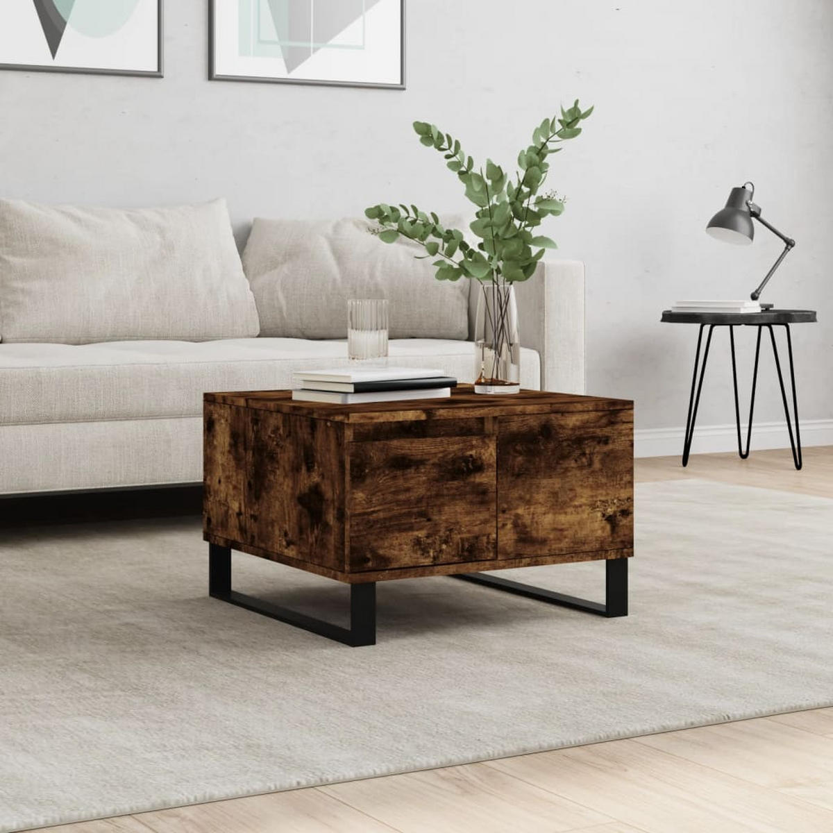 COUCHTISCH Räuchereiche 55x55x36,5 cm Holzwerkstoff - Braun, Holzwerkstoff (55/55/36.5cm) - furnicato