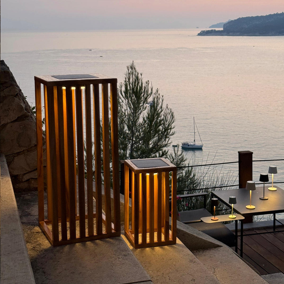 DEKORATIVE CHENNAI hellbraun - Hellbraun, Holz (17/17/30cm) - Lumisky