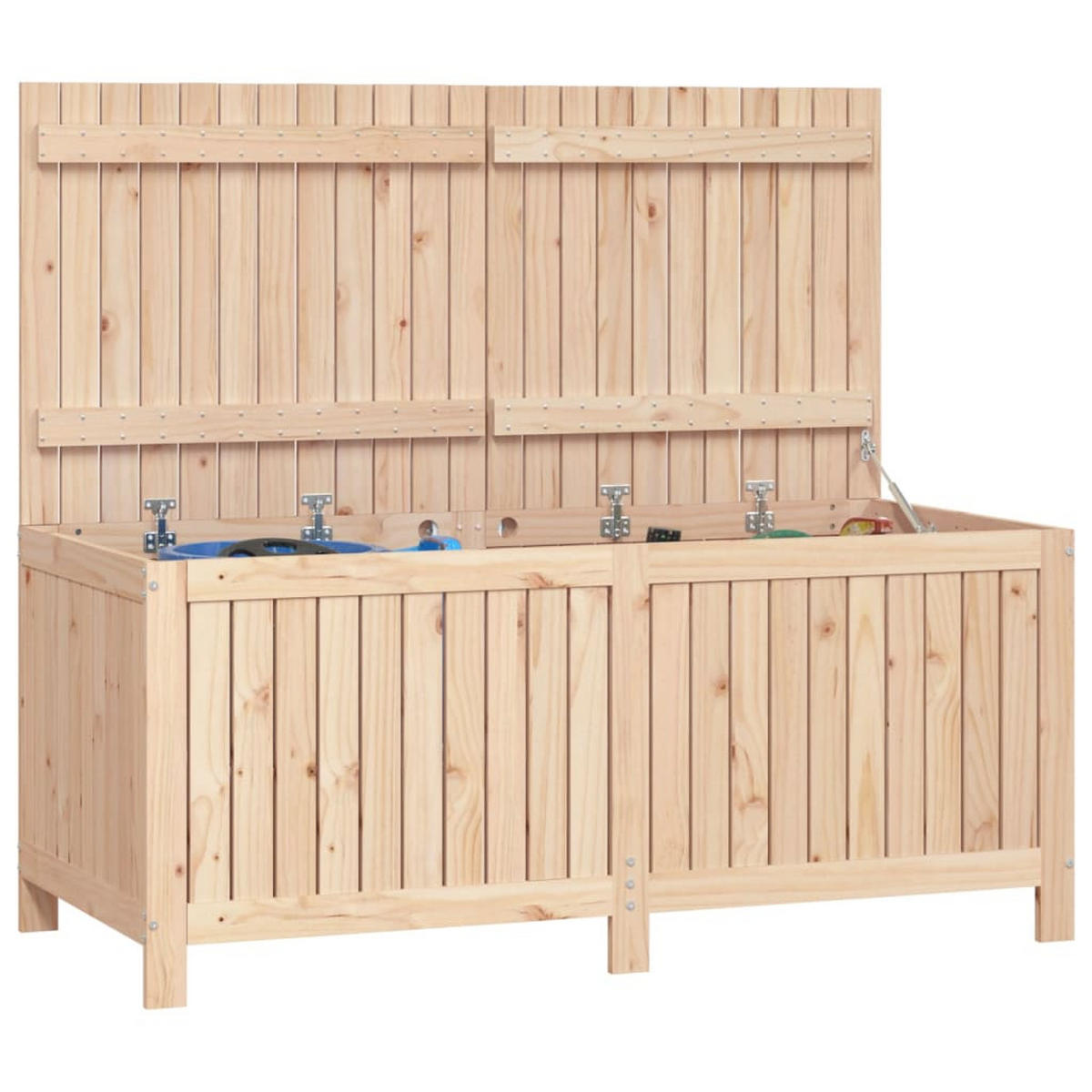 GARTENTRUHE 147x68x64 cm Massivholz Kiefer - Kieferfarben, Holz (147/64/68cm) - furnicato