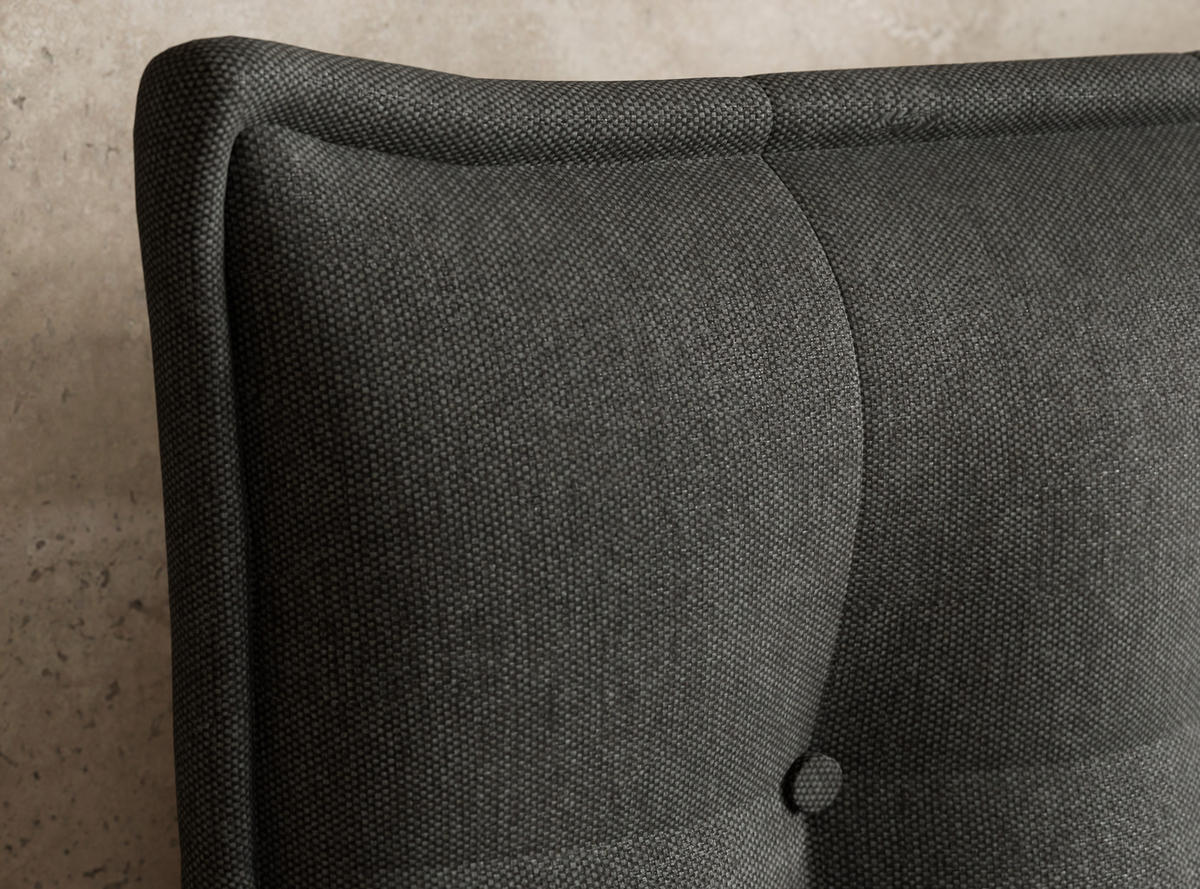 BOXSPRINGBETT Fatu 200/200 cm, in Graphit, Bettkasten, Matratze, Topper - Schwarz/Graphitfarben, Holz/Holzwerkstoff (200/200cm) - Maison de Reve