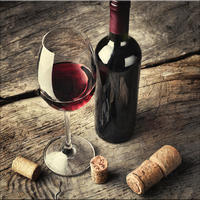 GLASBILD 30x30 cm Küche Wein - Braun, Glas (30/30cm) - artissimo