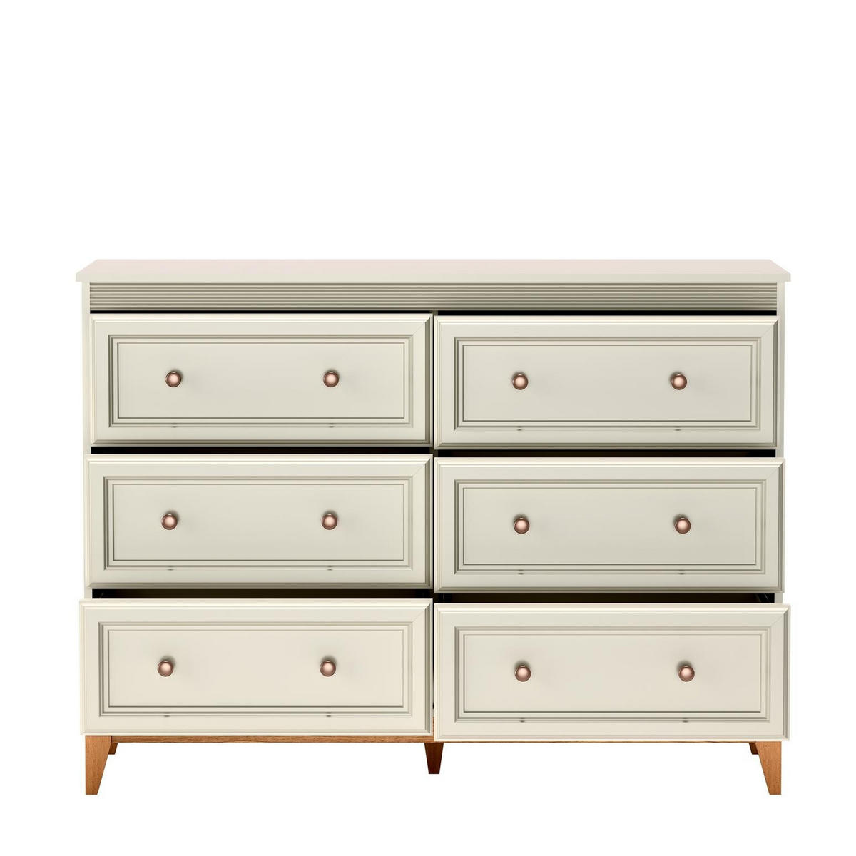 KOMMODE Windsor Kaschmir, Schubladenkommode - Kaschmir, Holzwerkstoff (136/100/41cm) - Bettso