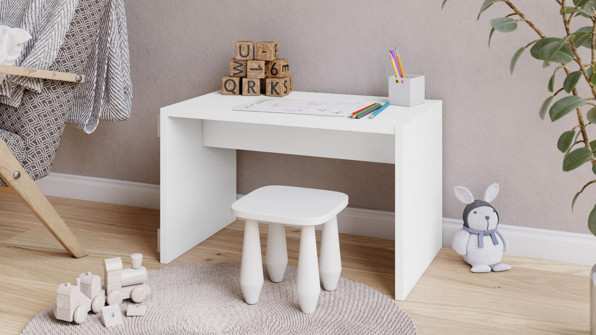 BEISTELLTISCH Rechteckig mit Ablage und Rollen - Weiß, Holzwerkstoff (40/40/66cm) - designimpex