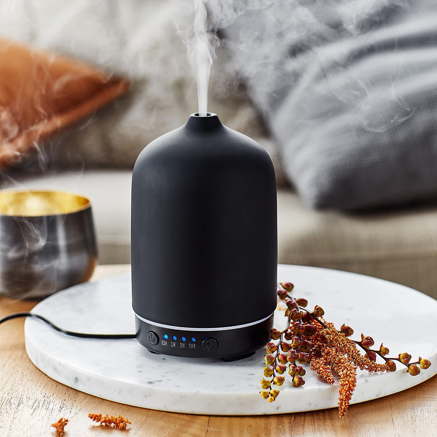 AROMA-DIFFUSER Cloud Nine - Schwarz, Kunststoff (9/16/9cm) - BUTLERS