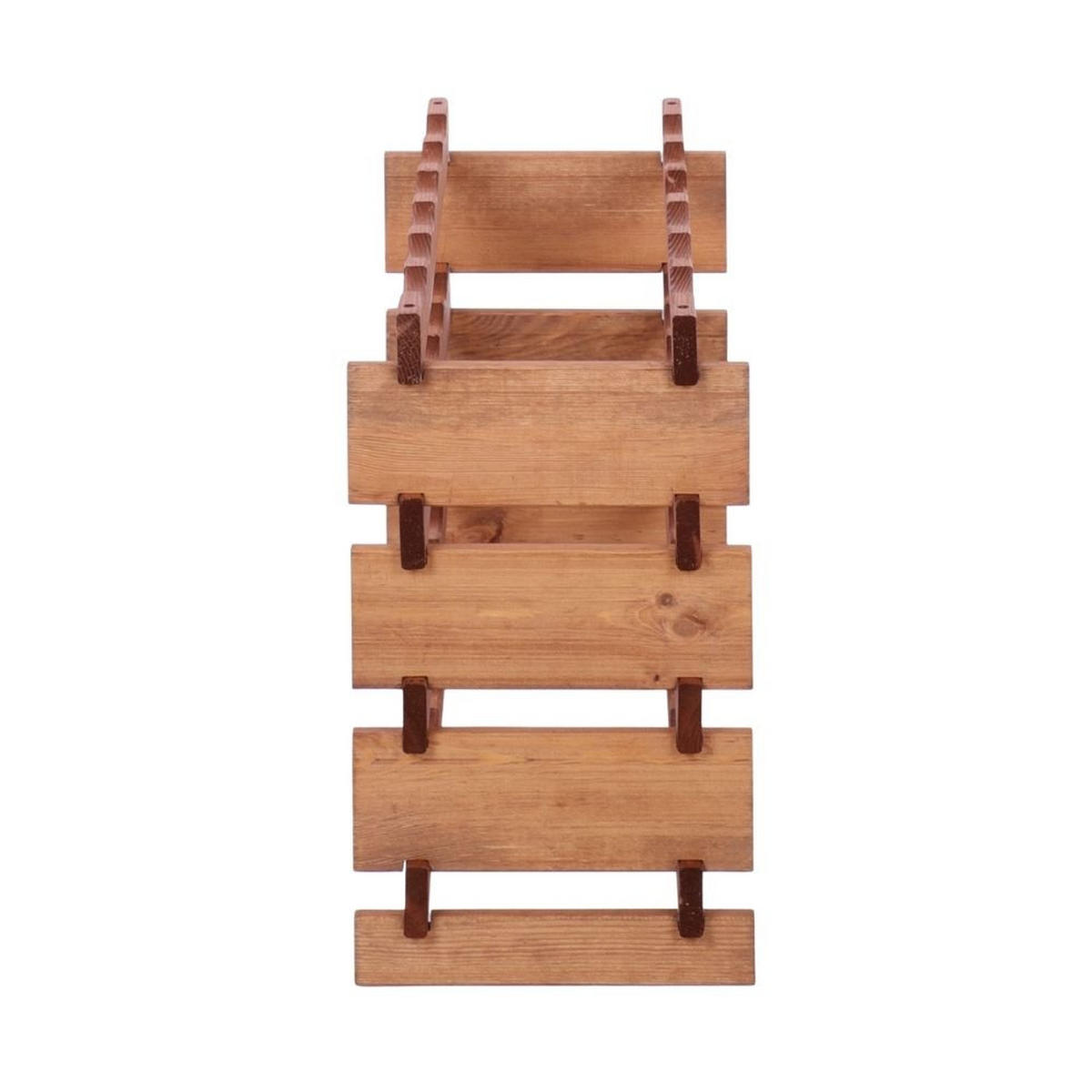 WEINREGAL VINOTECA FLEX PRO HxBxT 51x65x28cm 24 Flaschen auf 4 Ebenen Braun geölt - Braun, Holz (65/51/28cm) - PROREGAL