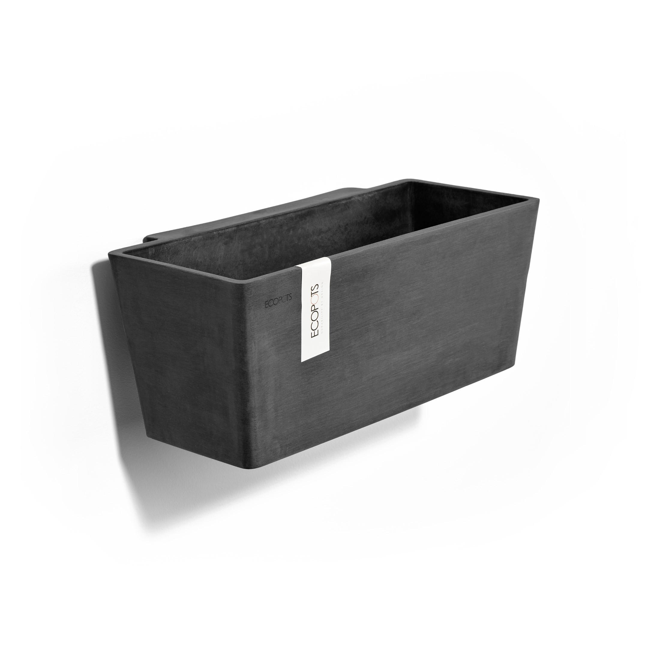 Ecopots Blumentopf Dunkelgrau 15 cm