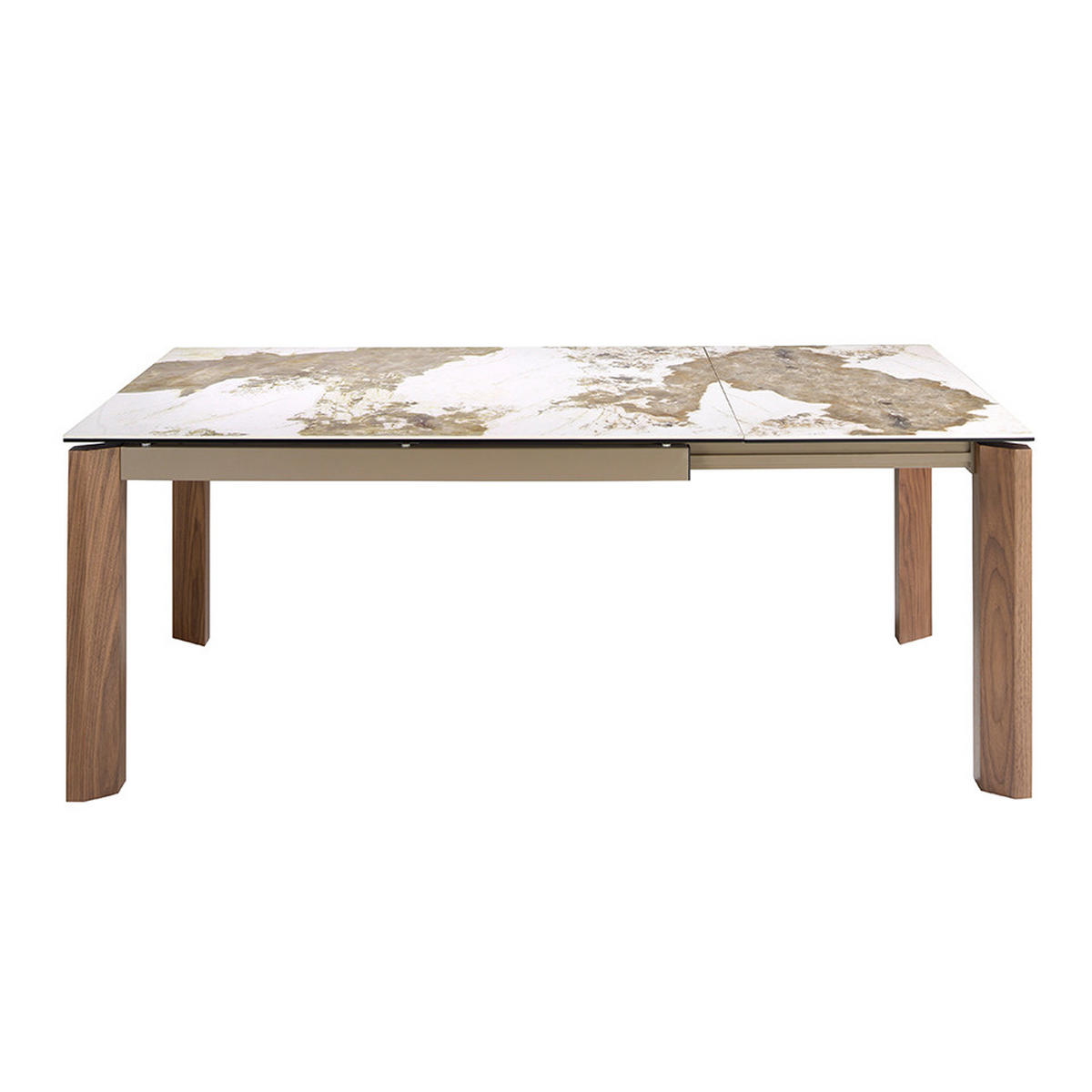 ESSTISCH Rechteckig Weiß Walnuss 140/90/76 cm - Walnussfarben/Weiß, Stein (90/140/76cm) - ANGEL CERDA
