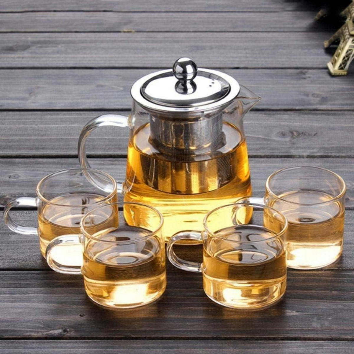 TEEKANNE 450 ml Glas mit Edelstahlfilter - Transparent, Glas (11/8cm)
