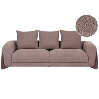 3-SITZER-SOFA Bouclé Braun Vinliden - Braun, Textil (180/62/87cm) - Beliani