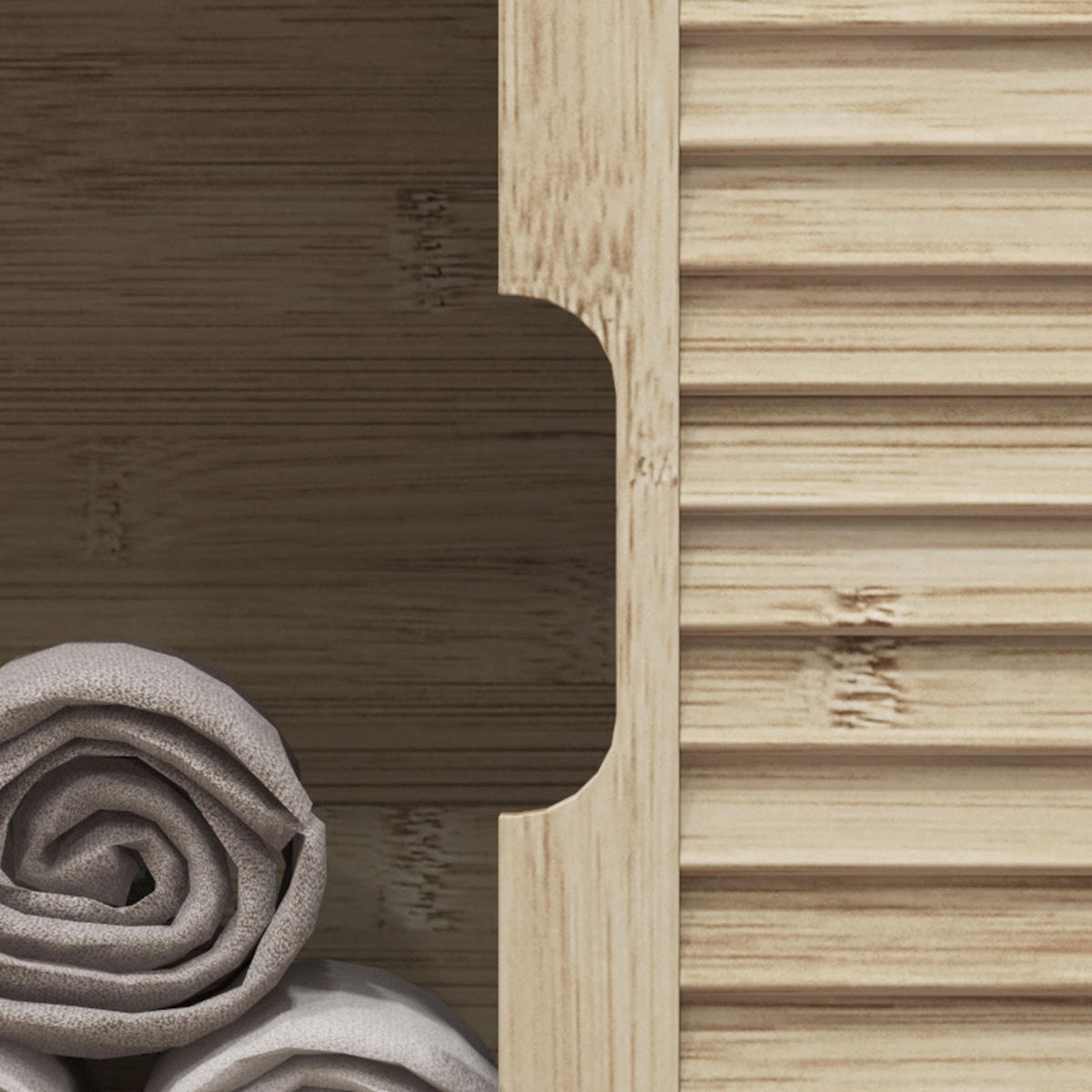 WASCHBECKENUNTERSCHRANK DE-15890 mit Schiebetüren Naturholz - Naturfarben, Naturmaterialien (60/60/30cm) - ComfortXL