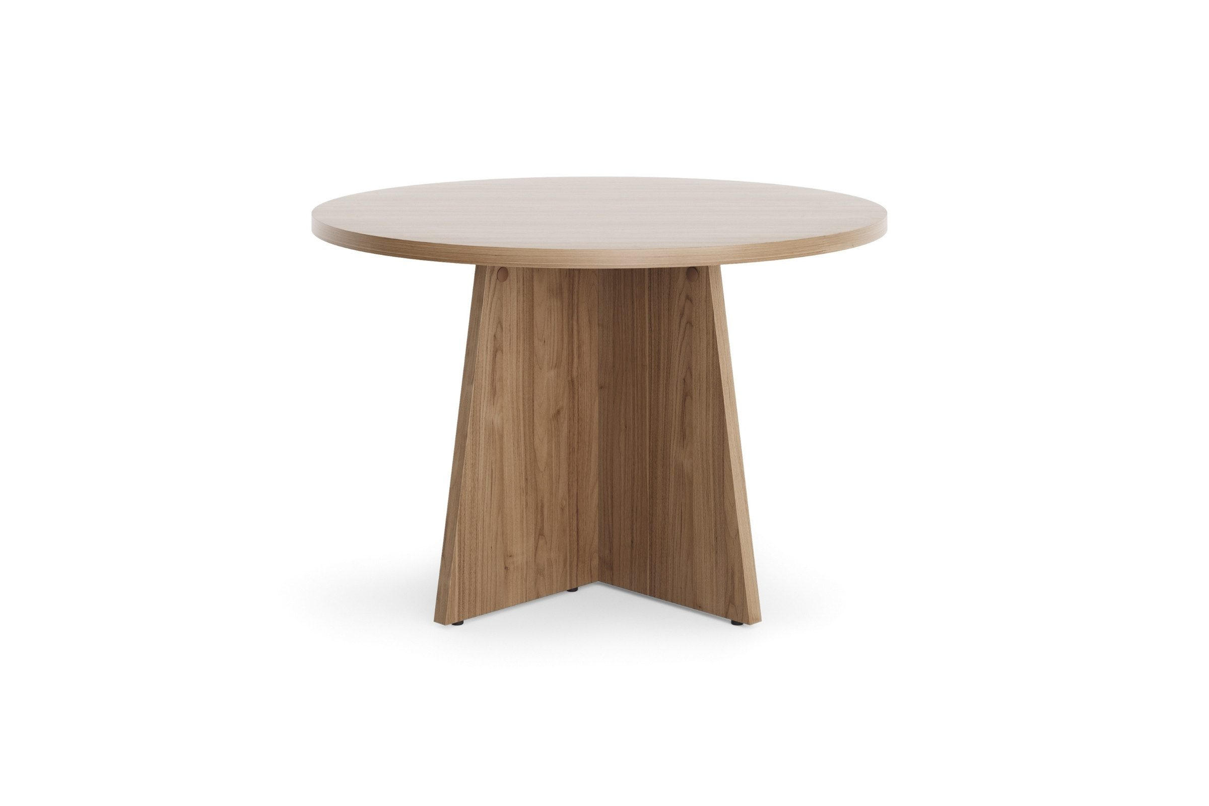 COUCHTISCH AURO 07 Ø75 cm in Kaschmir / Royal Nussbaum - Nussbaumfarben, Holzwerkstoff (75/75/47cm) - Deine Möbel 24
