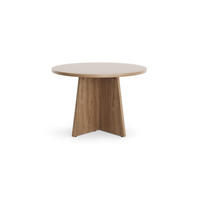 COUCHTISCH AURO 07 Ø75 cm in Kaschmir / Royal Nussbaum - Nussbaumfarben, Holzwerkstoff (75/75/47cm) - Deine Möbel 24