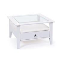 COUCHTISCH 1 Schublade, 1 Ablage, weiss - Weiß, Holzwerkstoff (75/75/45cm) - ebuy24