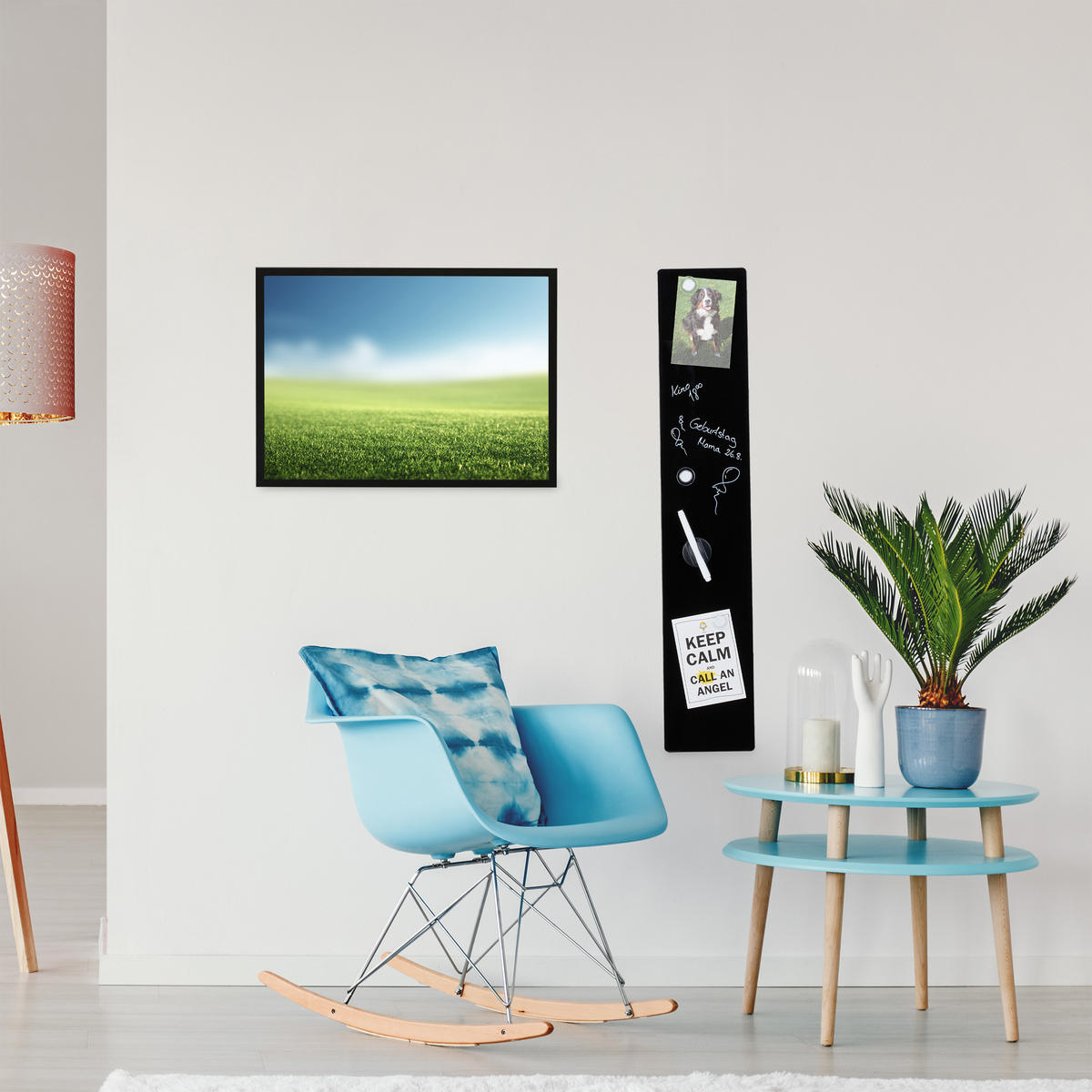 MAGNETTAFEL - Schwarz, Glas/Metall (80/15/0.4cm) - Relaxdays