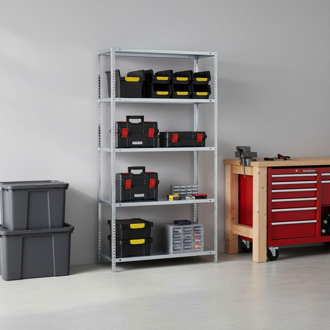 SCHRAUBREGAL PANDA TALL | HxBxT 200x110x30cm | 5 Fachböden | Fachlast 90kg | Verzinkt - Silberfarben, Metall (110/200/30cm) - PROREGAL