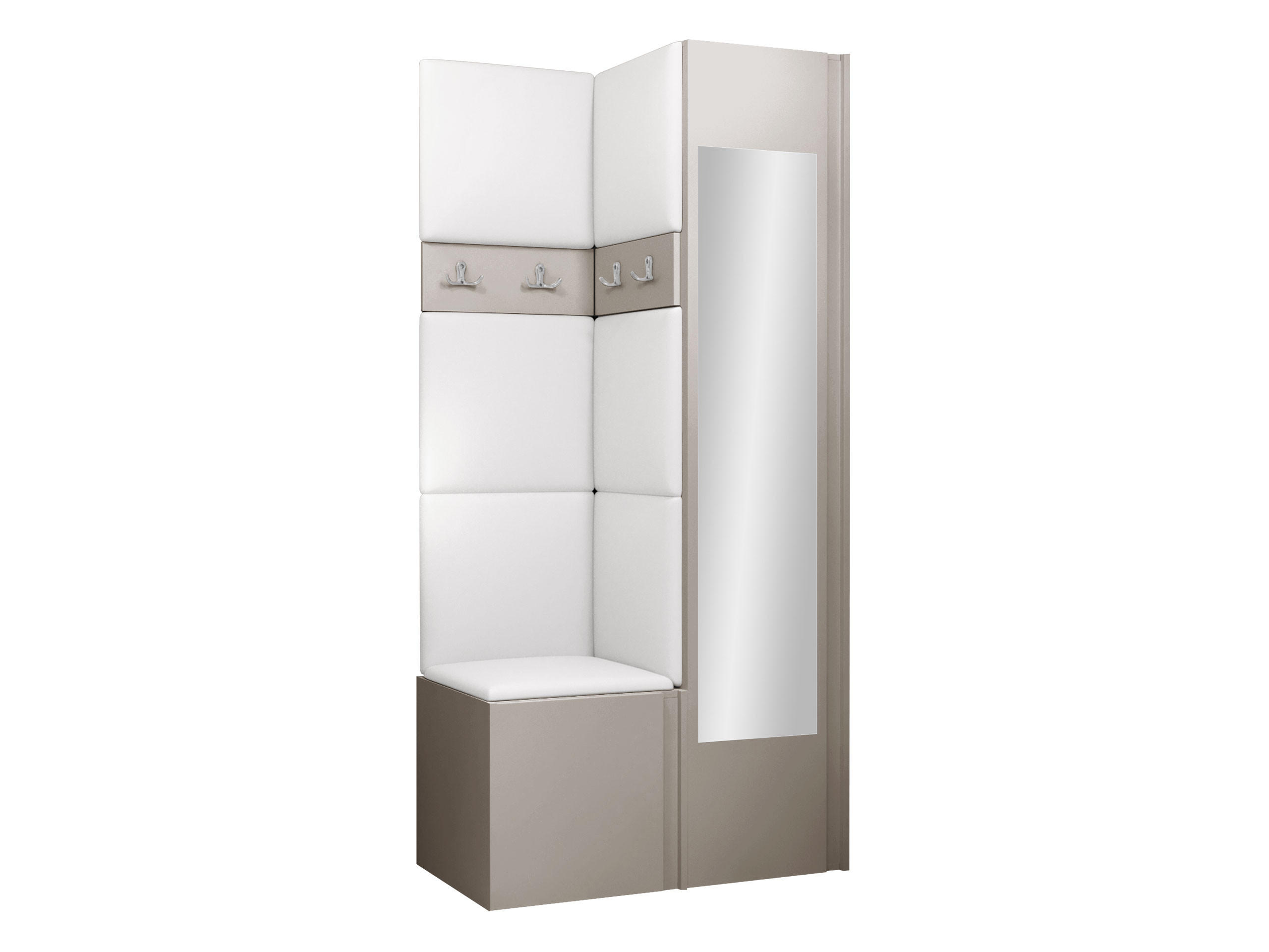 GARDEROBEN-SET Orion XXV - Kaschmir/Weiß, Holzwerkstoff/Kunststoff (82/186/46cm) - MIRJAN24