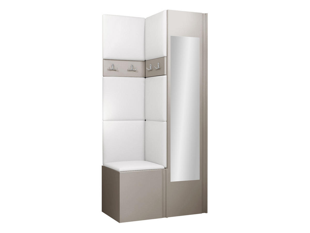 GARDEROBEN-SET Orion XXV - Kaschmir/Weiß, Holzwerkstoff/Kunststoff (82/186/46cm) - MIRJAN24