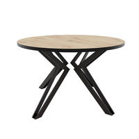 ESSTISCH ausziehbar aus MDF, Braun - Schwarz/Braun, Holzwerkstoff (120/120/76cm) - Idohome