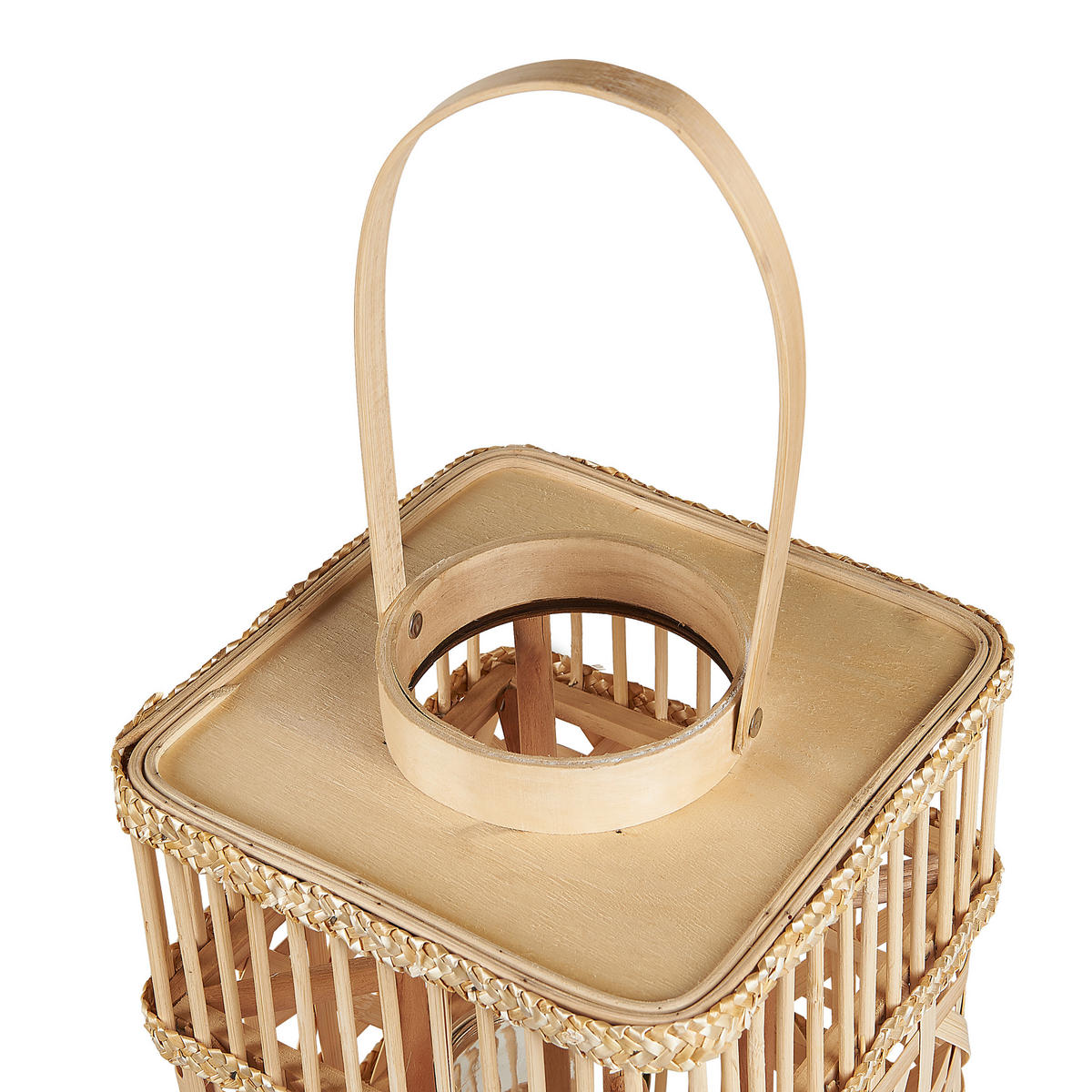 LATERNE Braun Lumbis - Braun, Holz (22/35/22cm) - Beliani