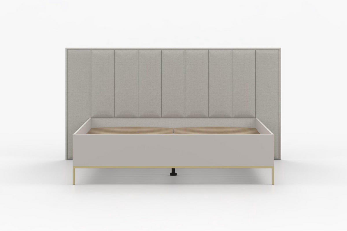 DOPPELBETT MIRELO 160/200 cm in Kaschmir - Kaschmir, Holzwerkstoff/Textil (160/200cm) - Deine Möbel 24