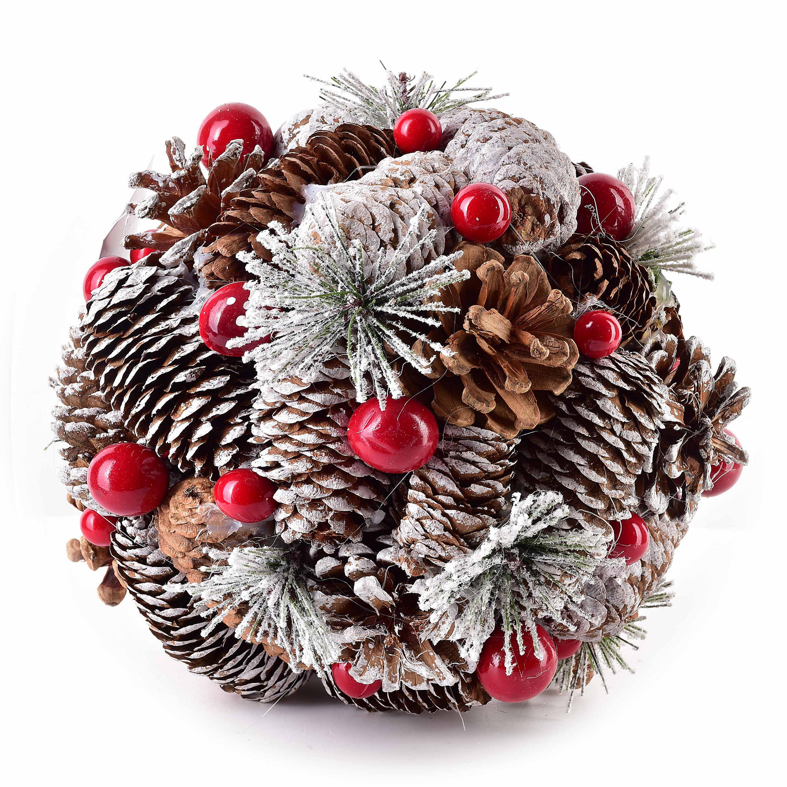 CHRISTBAUMKUGEL Santa Lila Braun 18/18/18 cm Kunstoff - Braun, Kunststoff (18/18/18cm) - Mondex