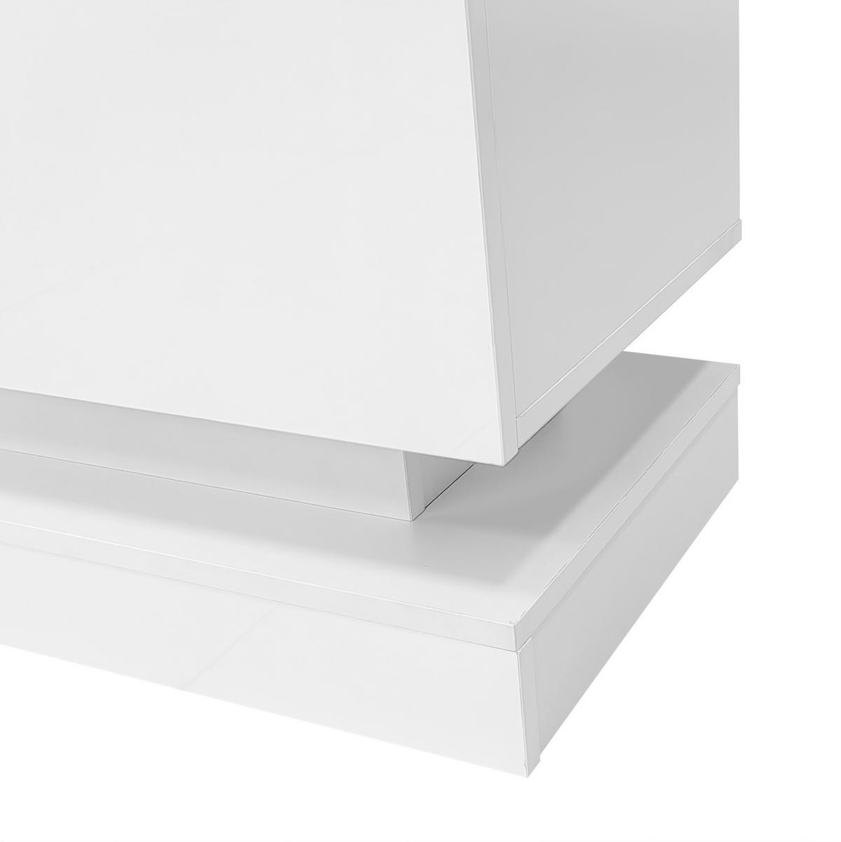 TV-LOWBOARD 160/35/40,5 cm mit 2 Schubladen und LED-Beleuchtung - Weiß, Holzwerkstoff (160/40.5/35cm) - BEAOK