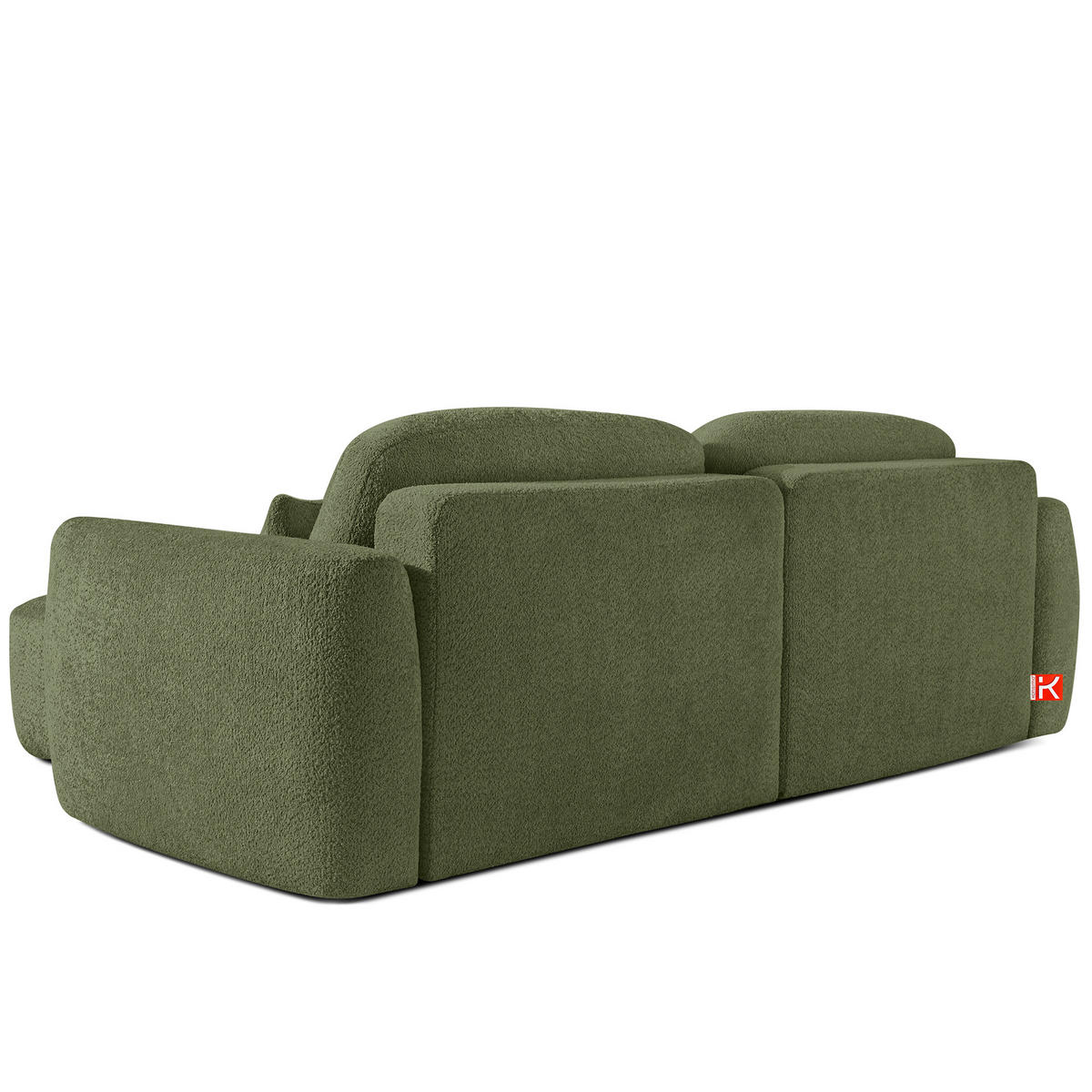 ECKSOFA links ELOSA - Olivgrün, Holz/Textil (245/165cm) - KONSIMO®
