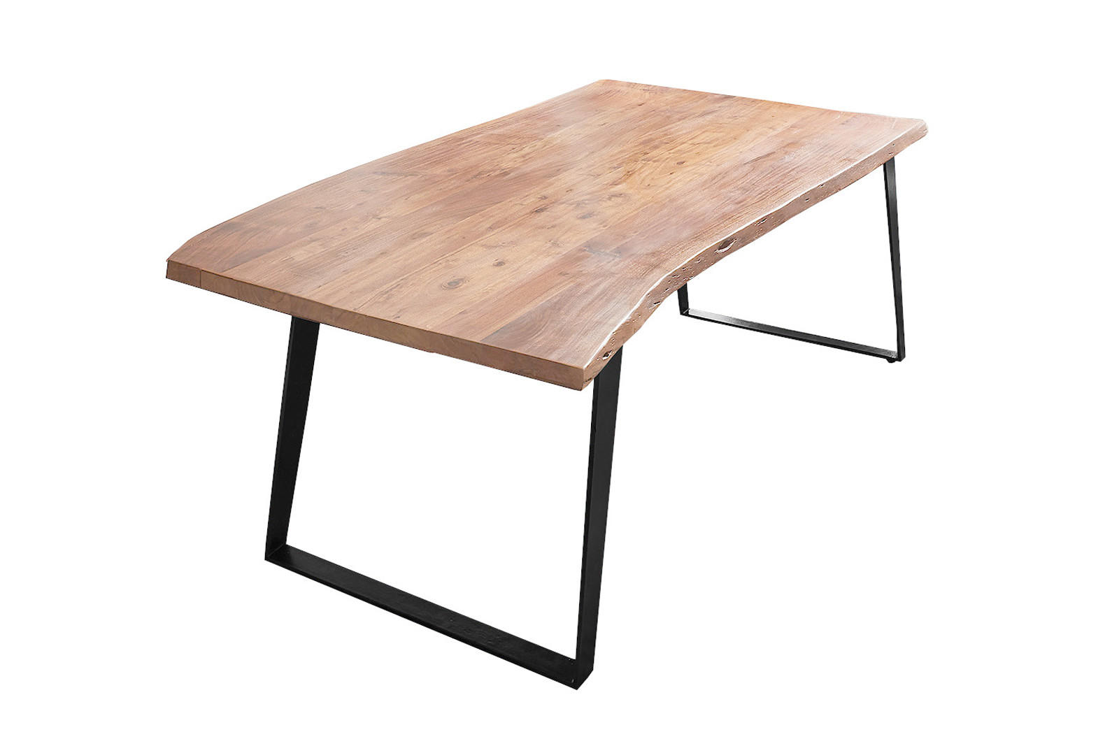 ESSTISCH HAVANNA - Beige/Schwarz, Holz/Metall (80/140/77cm) - SAM