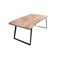 ESSTISCH HAVANNA - Beige/Schwarz, Holz/Metall (80/140/77cm) - SAM