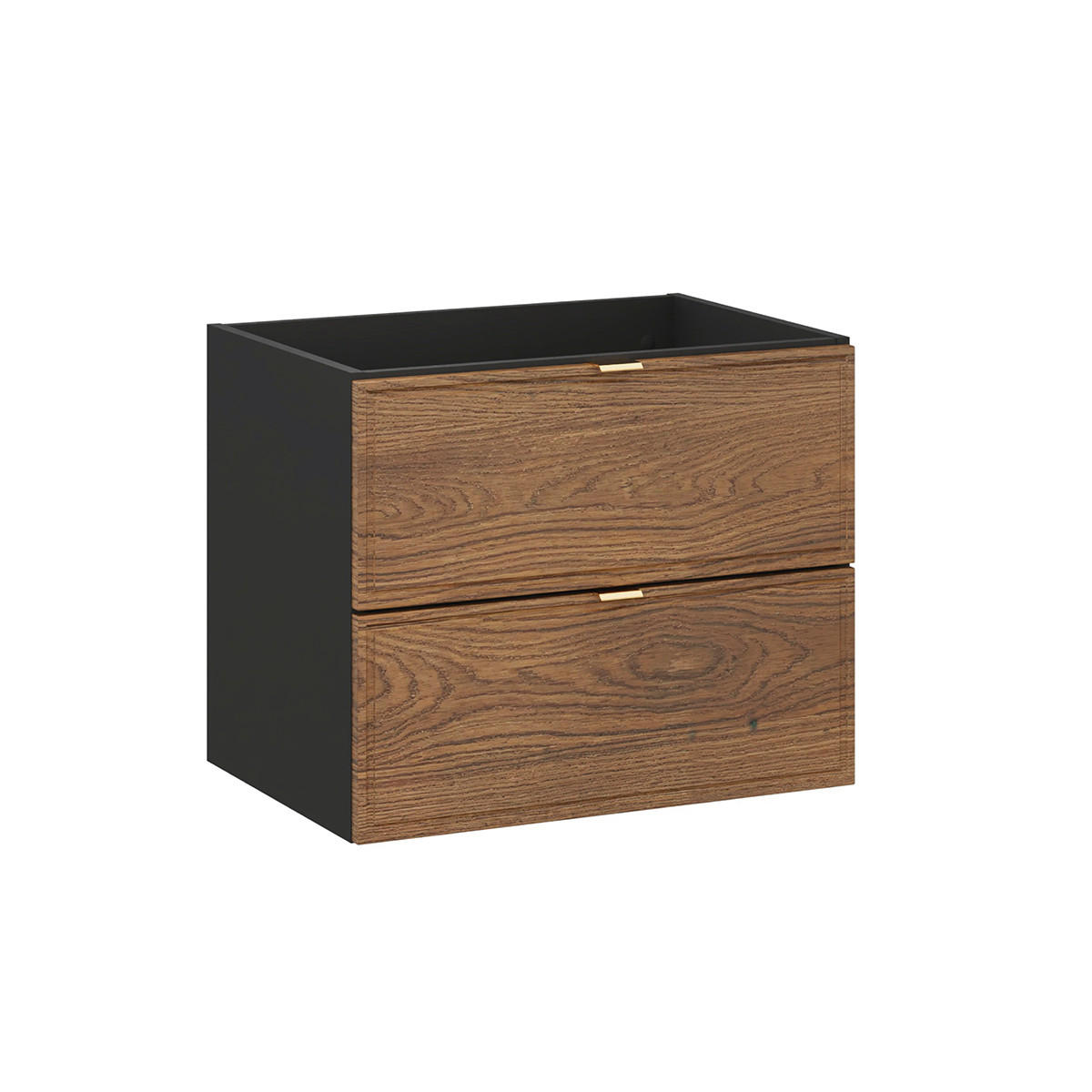 WASCHTISCHUNTERSCHRANK 60cm Elena Holz und Schwarz - Schwarz, Holzwerkstoff (60/50/46cm) - Petits-meubles