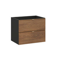 WASCHTISCHUNTERSCHRANK 60cm Elena Holz und Schwarz - Schwarz, Holzwerkstoff (60/50/46cm) - Petits-meubles