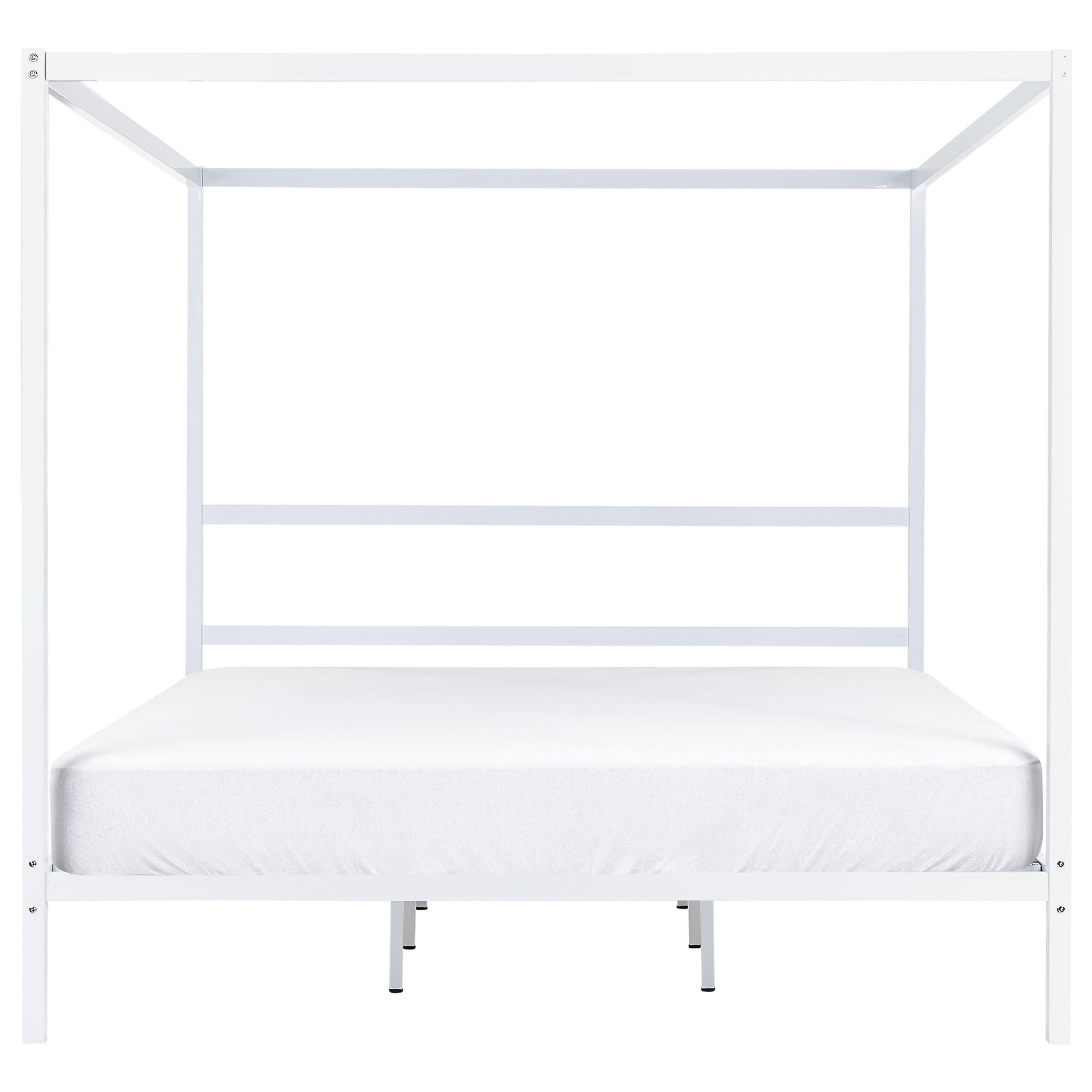 HIMMELBETT 180/200cm Weiß Lestards - Weiß, Metall (180/200cm) - Beliani