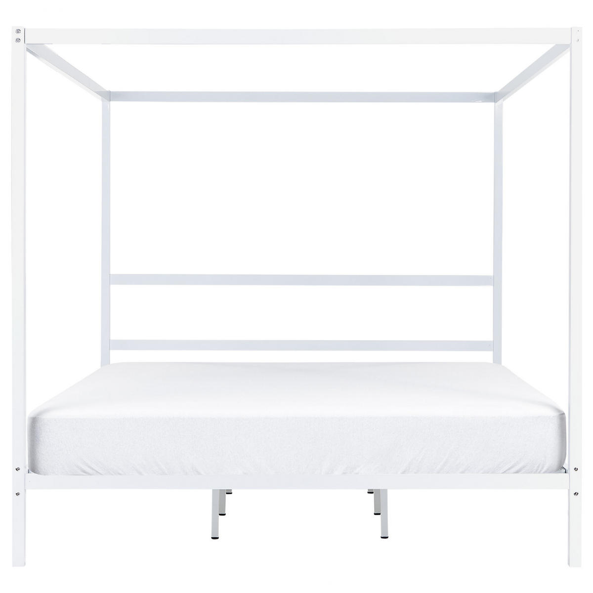 HIMMELBETT 180/200cm Weiß Lestards - Weiß, Metall (180/200cm) - Beliani