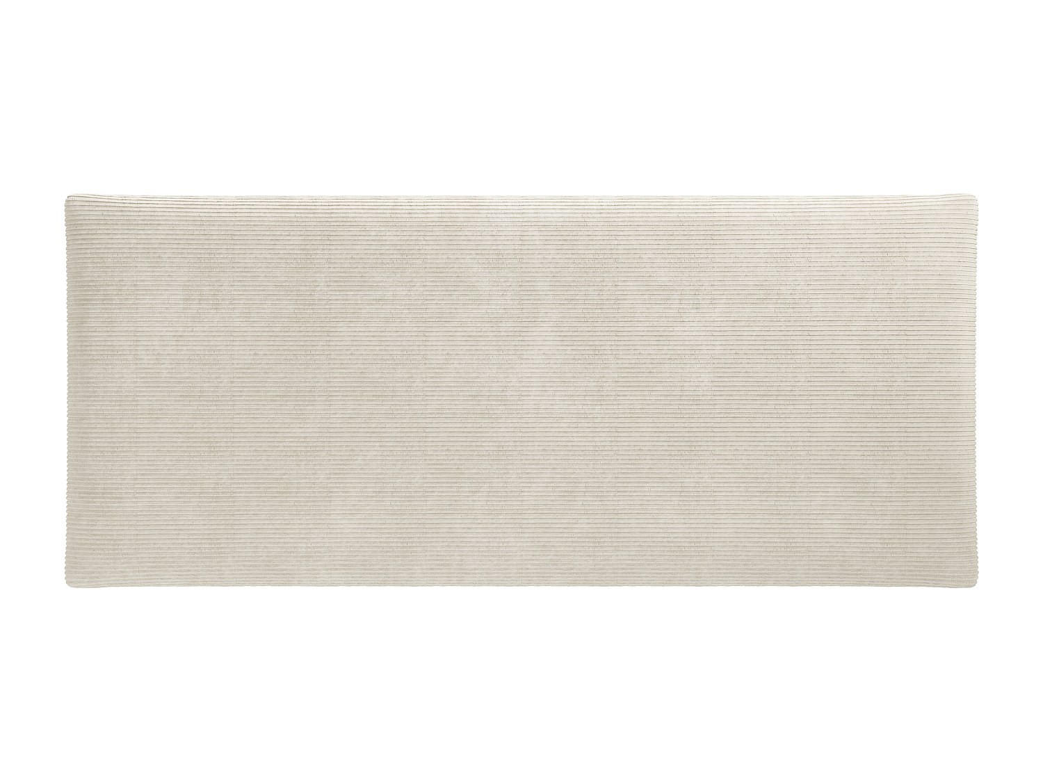 BETTKOPFTEIL - 2 Personen - samt - beige Rapili - Beige, Textil (172/60/4cm) - Vente-Unique