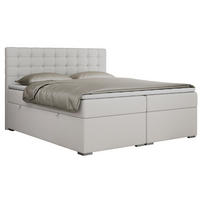 BOXBETT SUSAN 120/200 Weiß Kunstleder - H3 - Weiß, Holz/Textil (120/200cm) - MKS