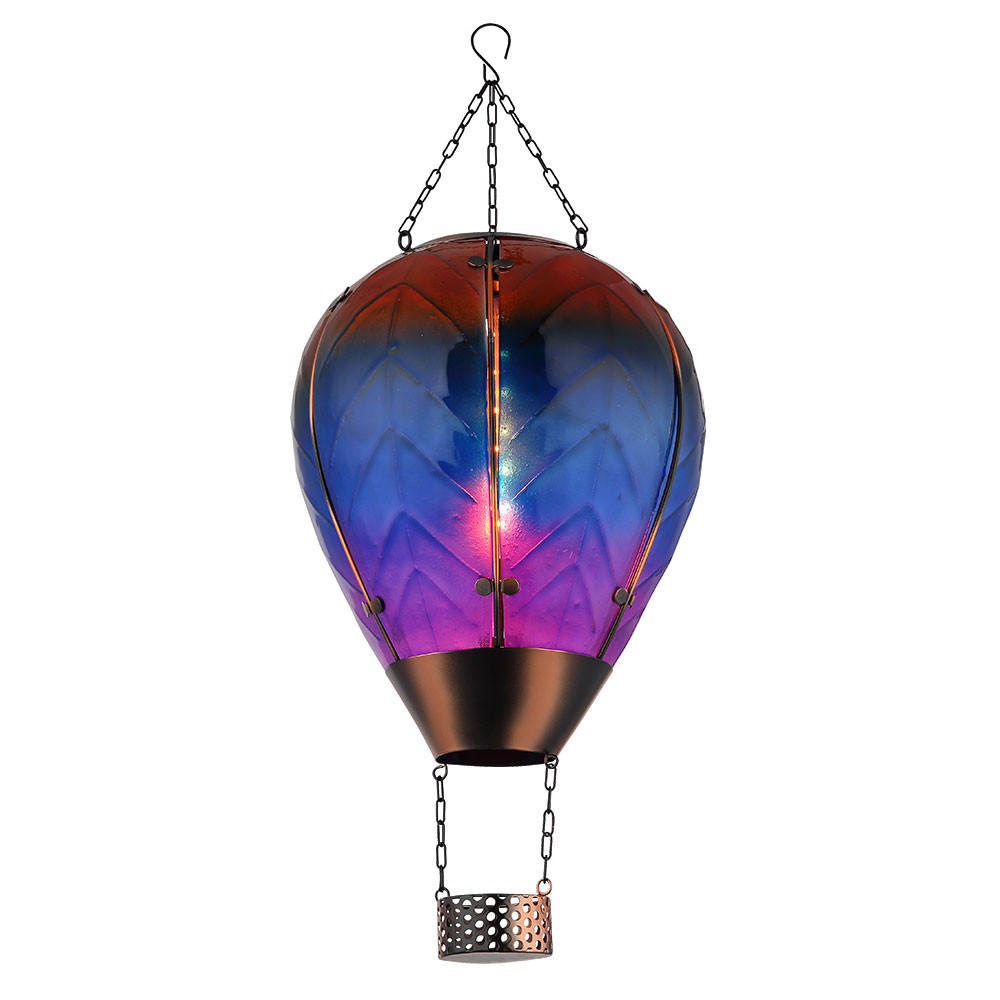 LED AUSSENLEUCHTE Glas Bunt - Multicolor, Metall (25/25/58cm) - Globo Lighting