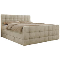 BOXSPRINGBETT ALTIVO KING DUO 200/200 - Beige Velvet - H3 - Beige, Textil (200/200cm) - MKS