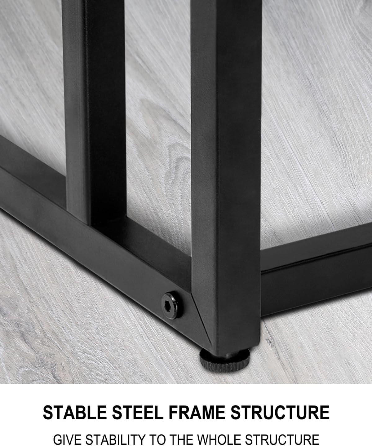 BEISTELLTISCH 55x36x59,5cm(BxTxH), Dunkelbuche - Buche Kolonial/Schwarz, Holzwerkstoff/Metall (36/55/59.5cm) - Woltu