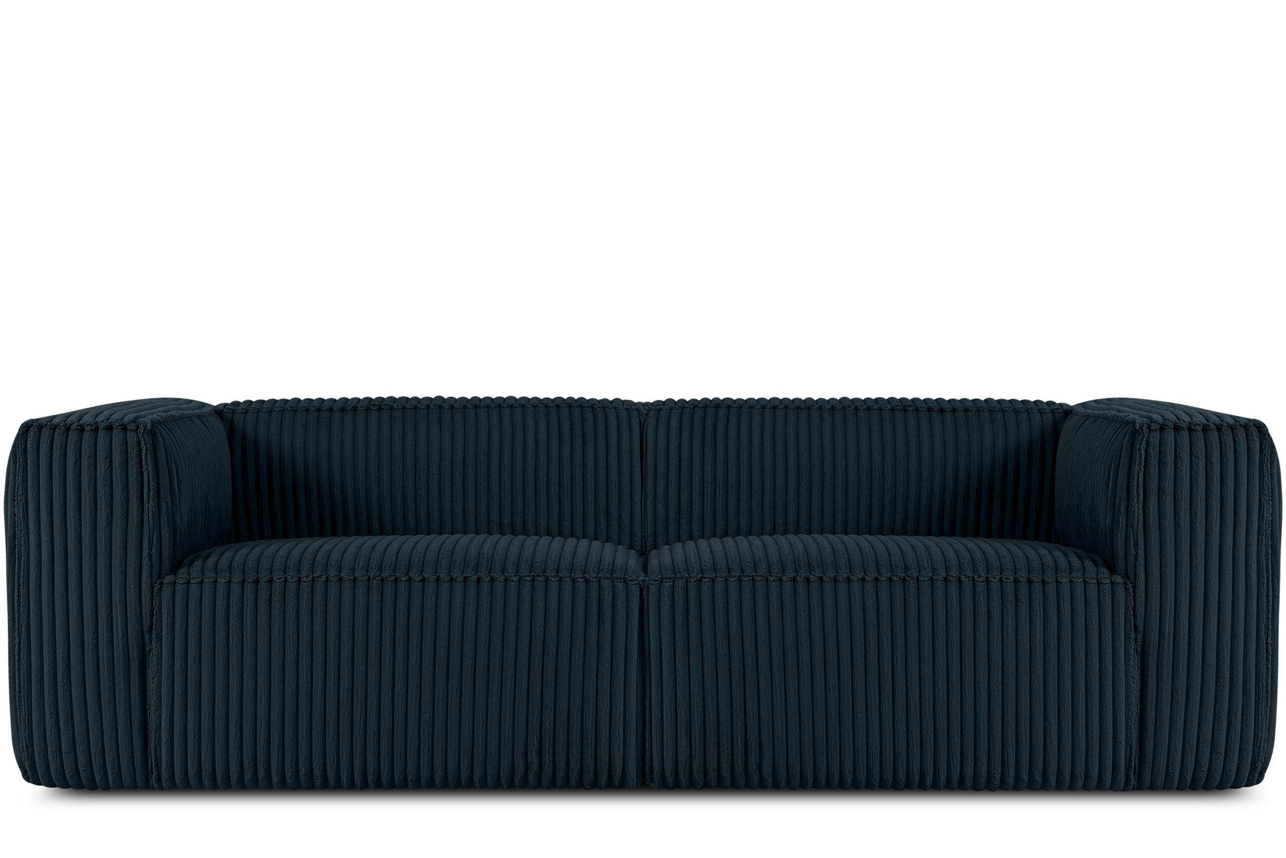 3-SITZER-SOFA FEROX Modern, Cord-Stoff, marineblau - Blau/Grün, Textil (246/73/96cm) - KONSIMO®