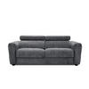 SOFA CALVERA 3-Sitzer, graphitfarben - Schwarz/Graphitfarben, Holzwerkstoff/Textil (204/79/106cm) - Courtois Laville